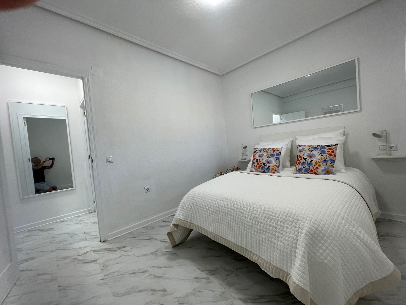 Bedroom west door open